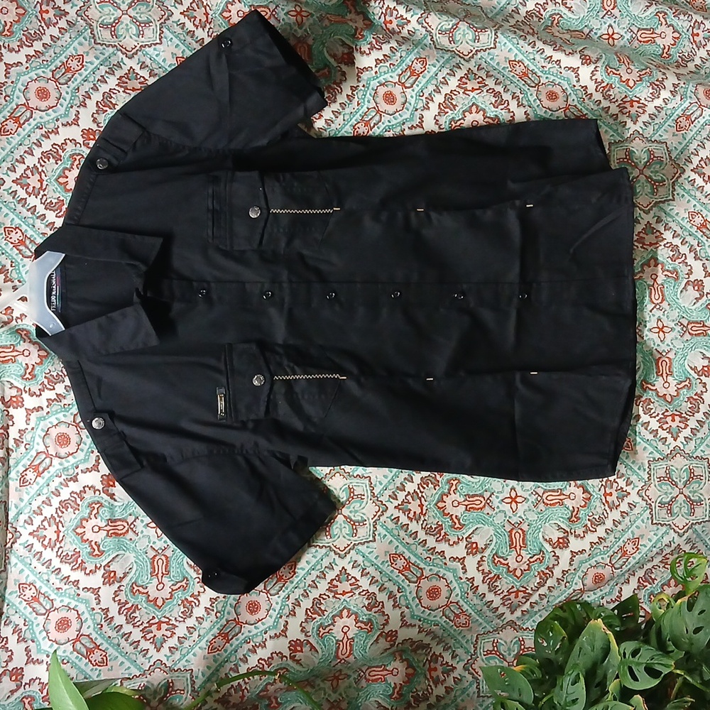 Fredd Marshall (Shein) Black Cotton Button Up Shirt, Size M